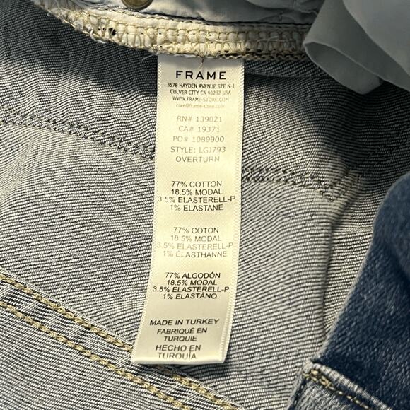 FRAME Le Garcon Mid-Rise Boyfriend Jean in Overturn Sz 28 - Picture 9 of 10